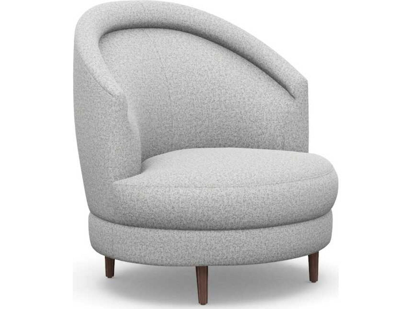 Capri Swivel Accent Chair in Gray Polyester Fabric