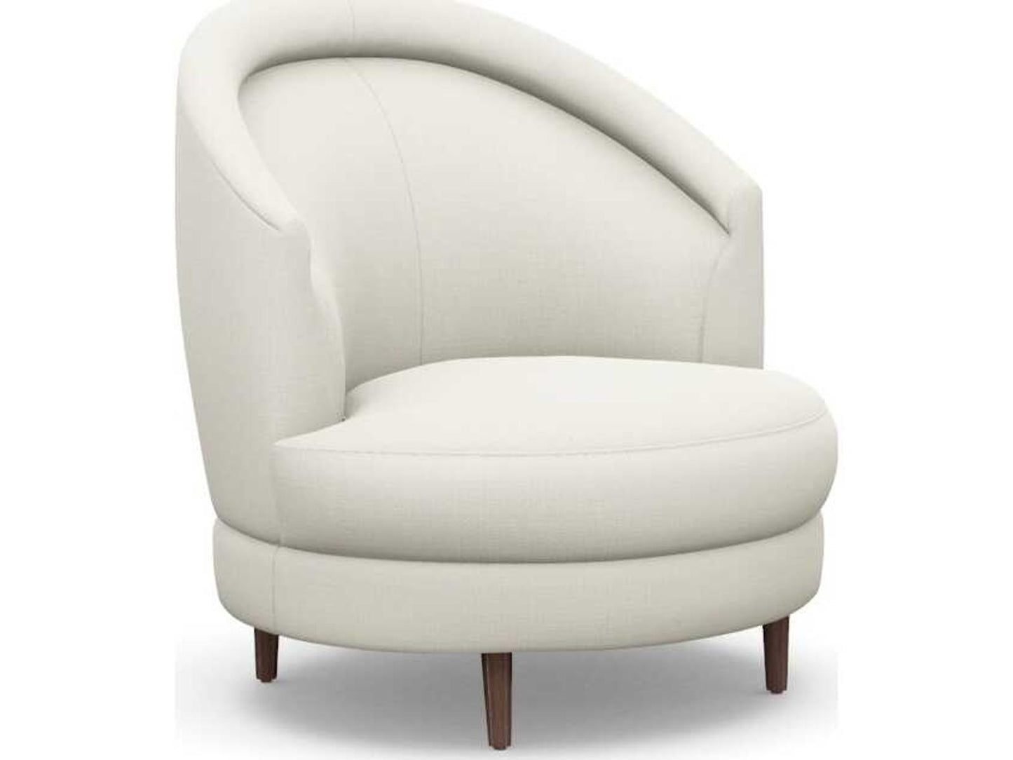 Capri Swivel Accent Chair in Beige Upholstery