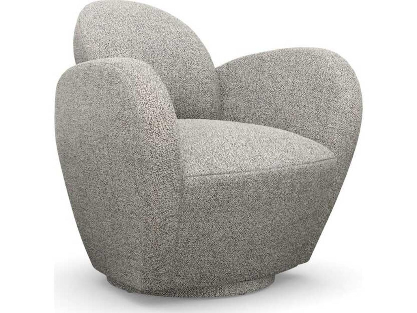 Miami Swivel Upholstered Accent Chair in Gray