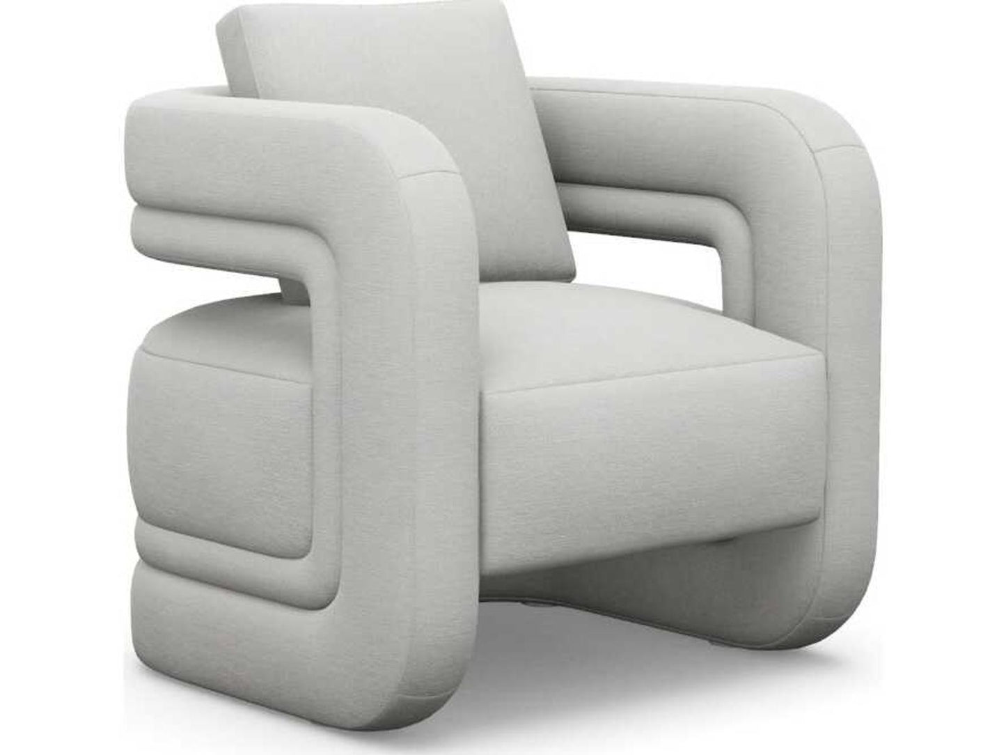 Scillia Cream Faux Linen Accent Chair
