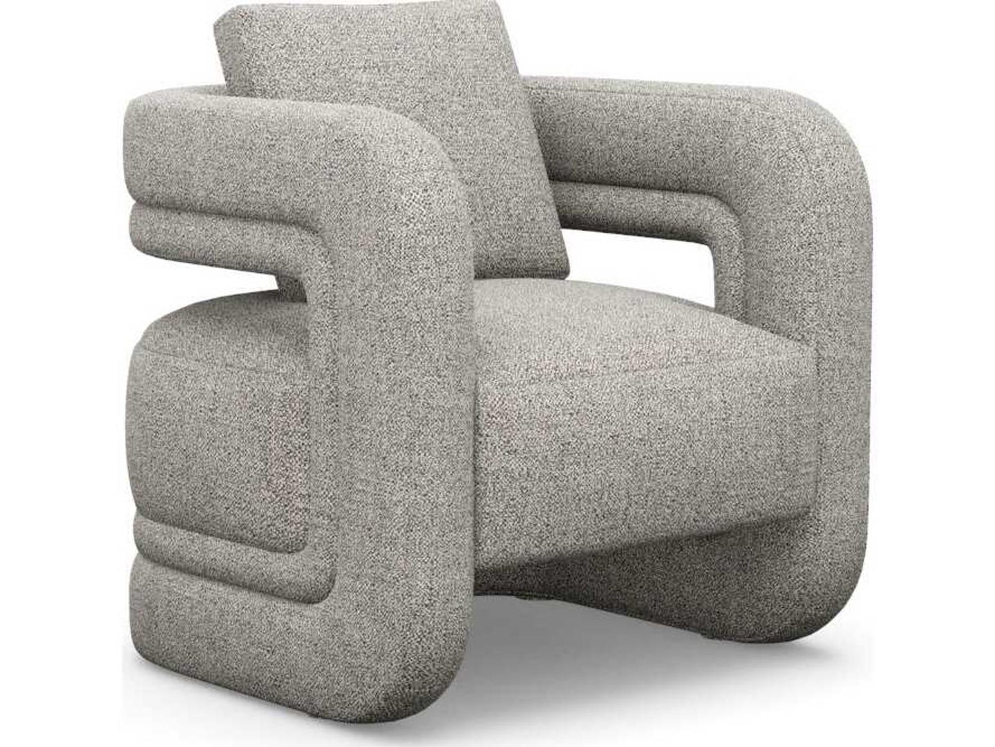 Scillia Gray Accent Chair with Hardwood Frame