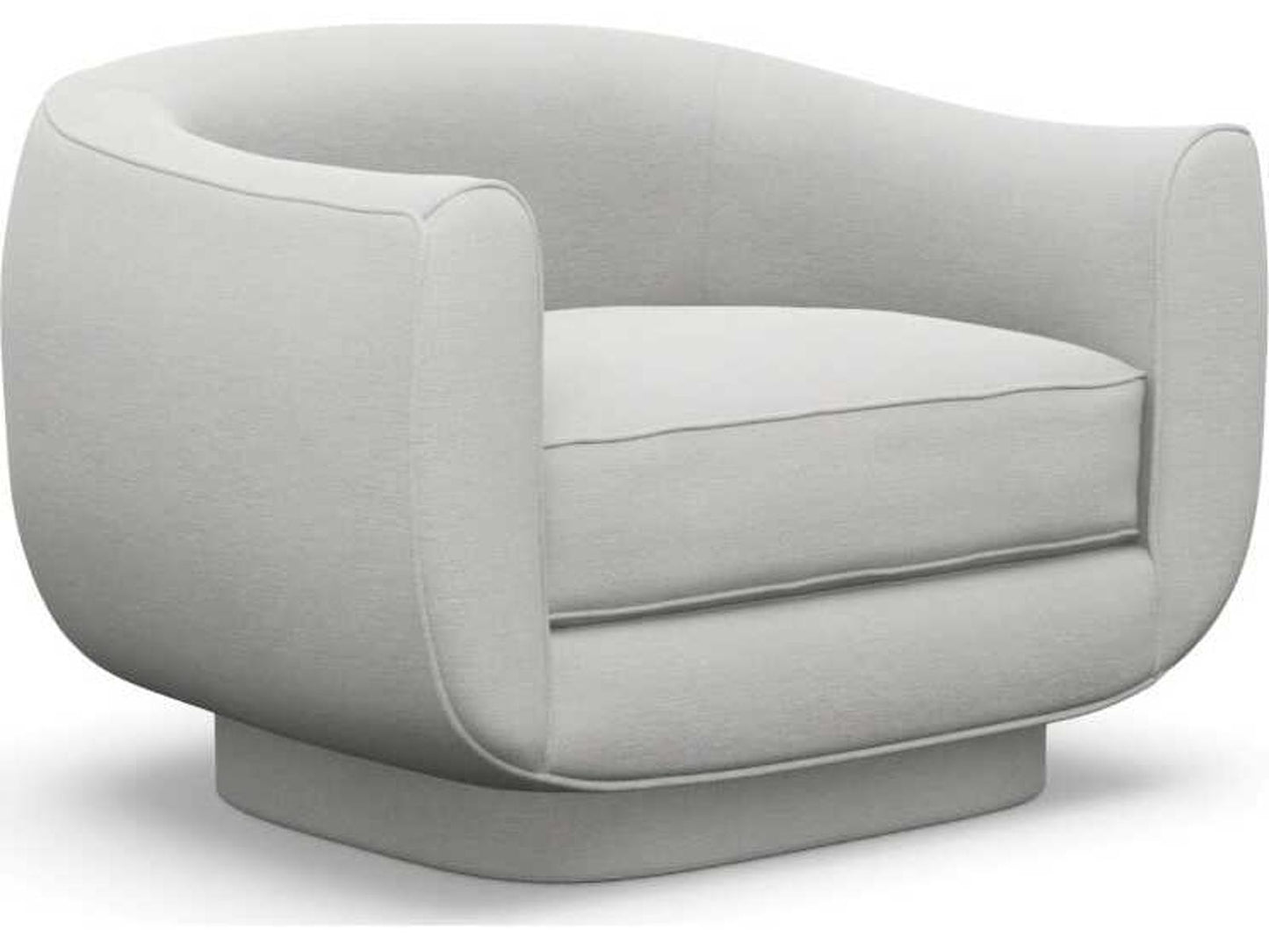 Spectrum Swivel Club Chair in Cream Upholstered Fabric