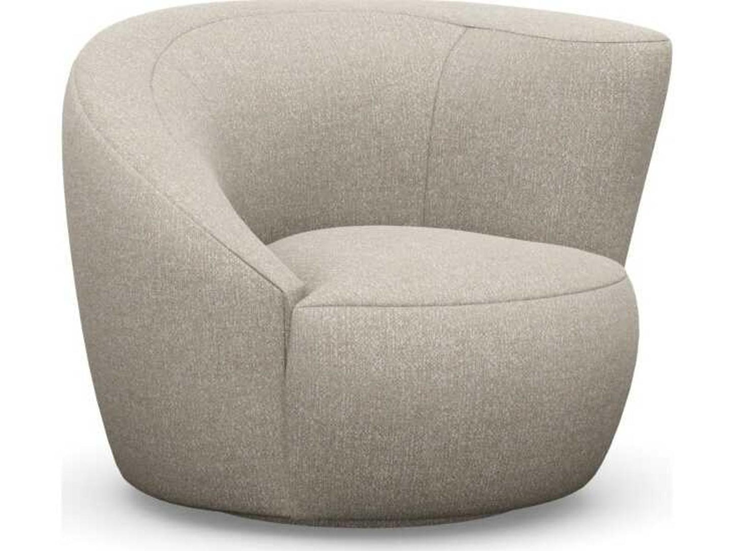 Carlisle Swivel Accent Chair in Beige Fabric