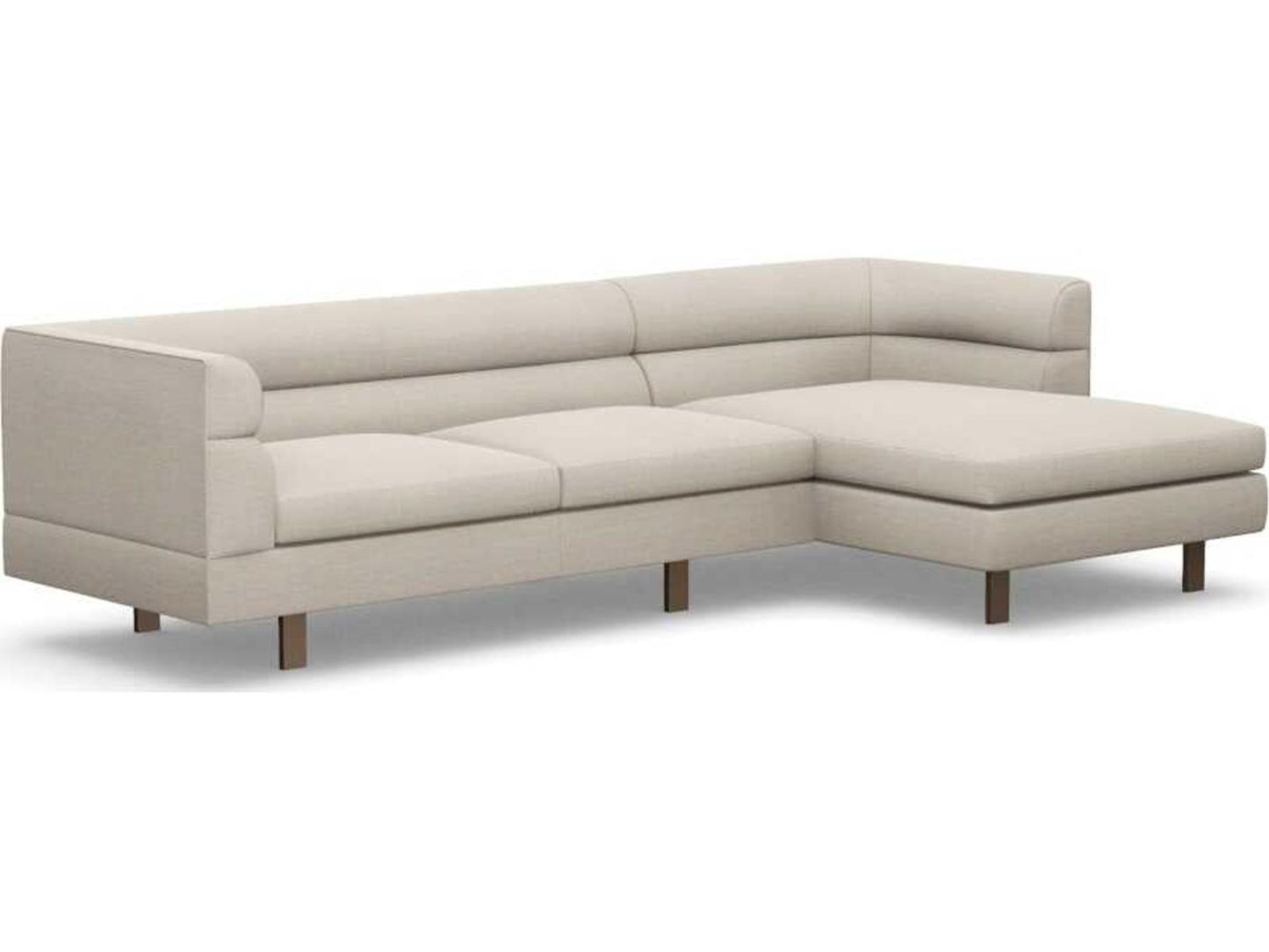 Ornette 2-Piece Right Chaise Sectional Sofa in Bluff Beige
