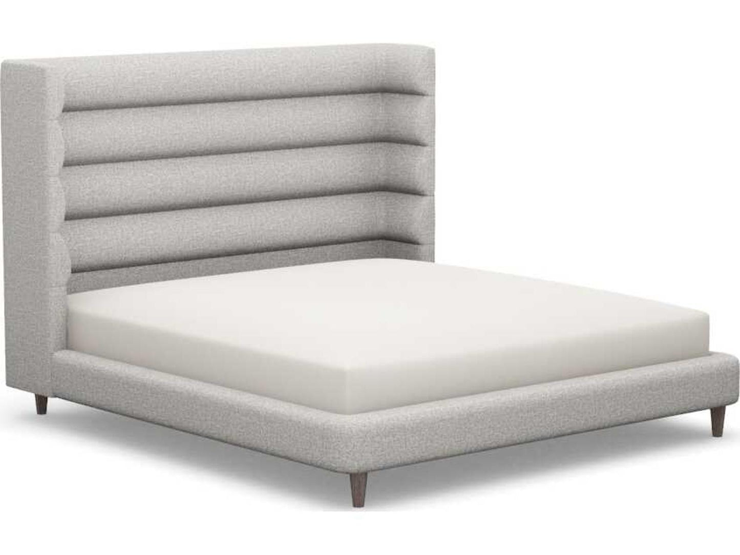 Ornette Gray Hardwood Upholstered King Platform Bed