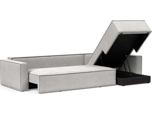 Newilla Adario Fog Upholstered Sleeper Sofa with Reversible Lounger