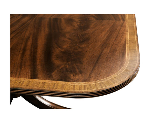 Regency 88-Inch to 132-Inch Extending Dining Table in Medium Antique Mahogany