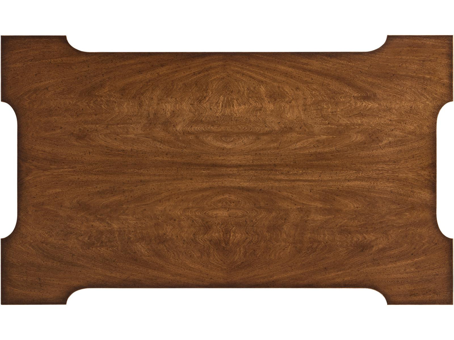Hattie Traditional Rectangular Coffee Table in Medium Crotch Walnut