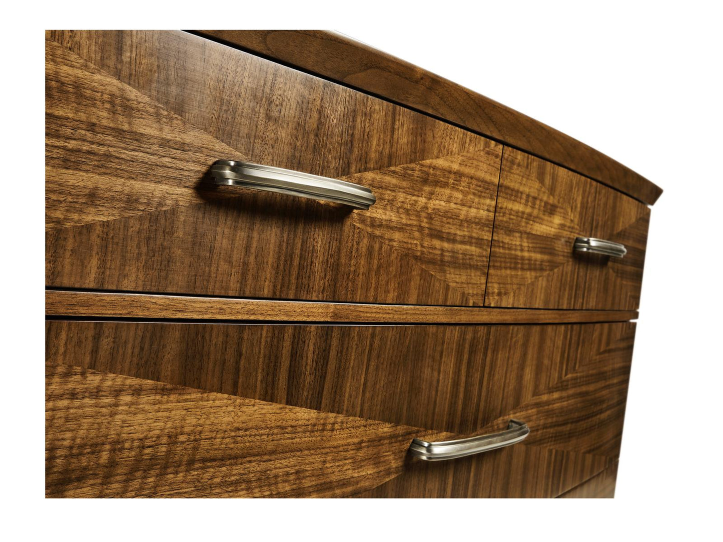 Toulouse 6-Drawers Walnut Wood Double Dresser
