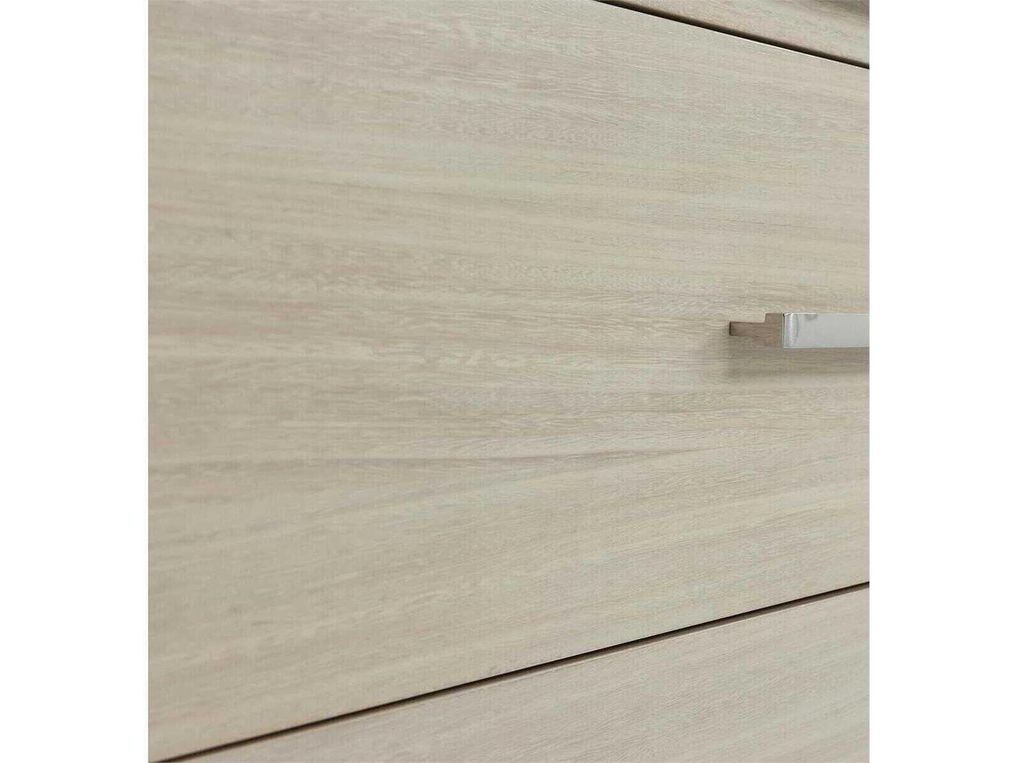 Beachside Nine-Drawer Dresser in Ivory with Glass Top