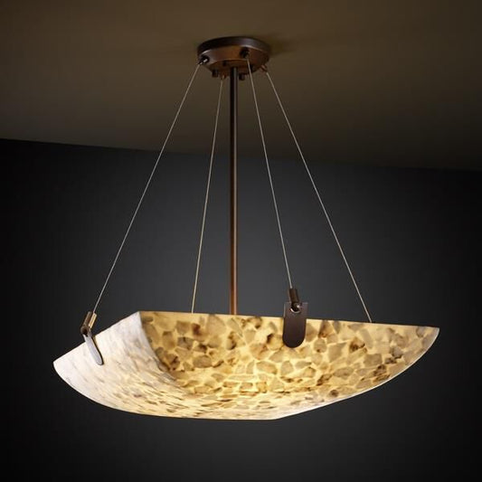 Justice Design Group Alabaster Rocks Alabaster 51 Inch Led Large Pendant Cp124531