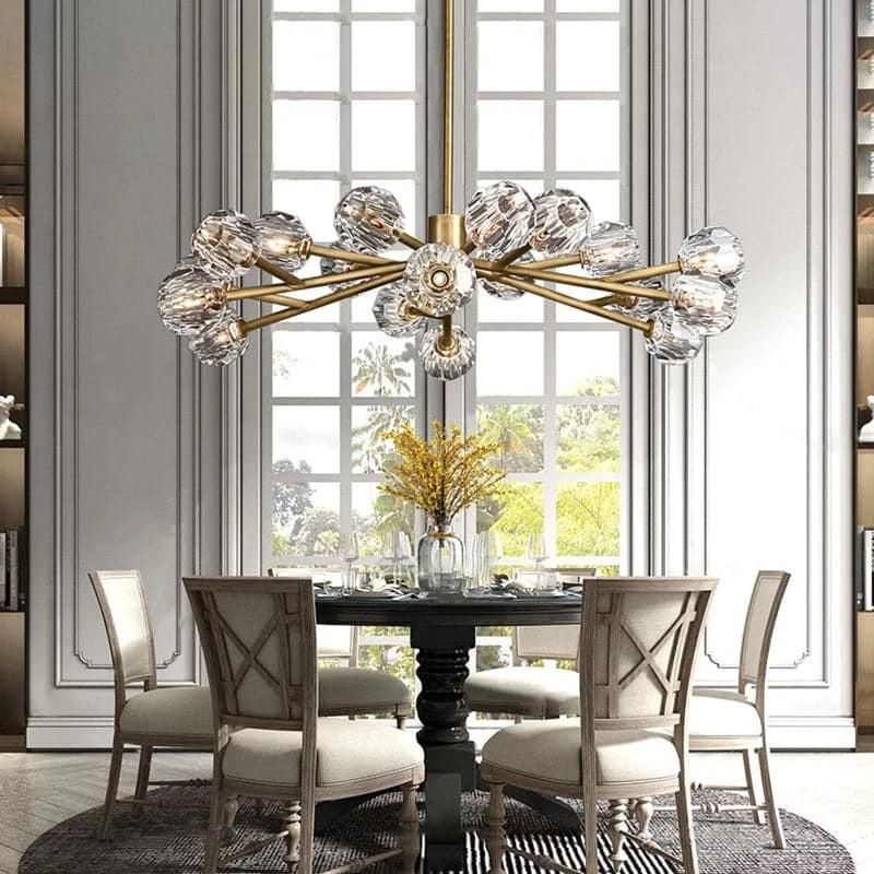 Crepura Glass Round Chandelier 48"