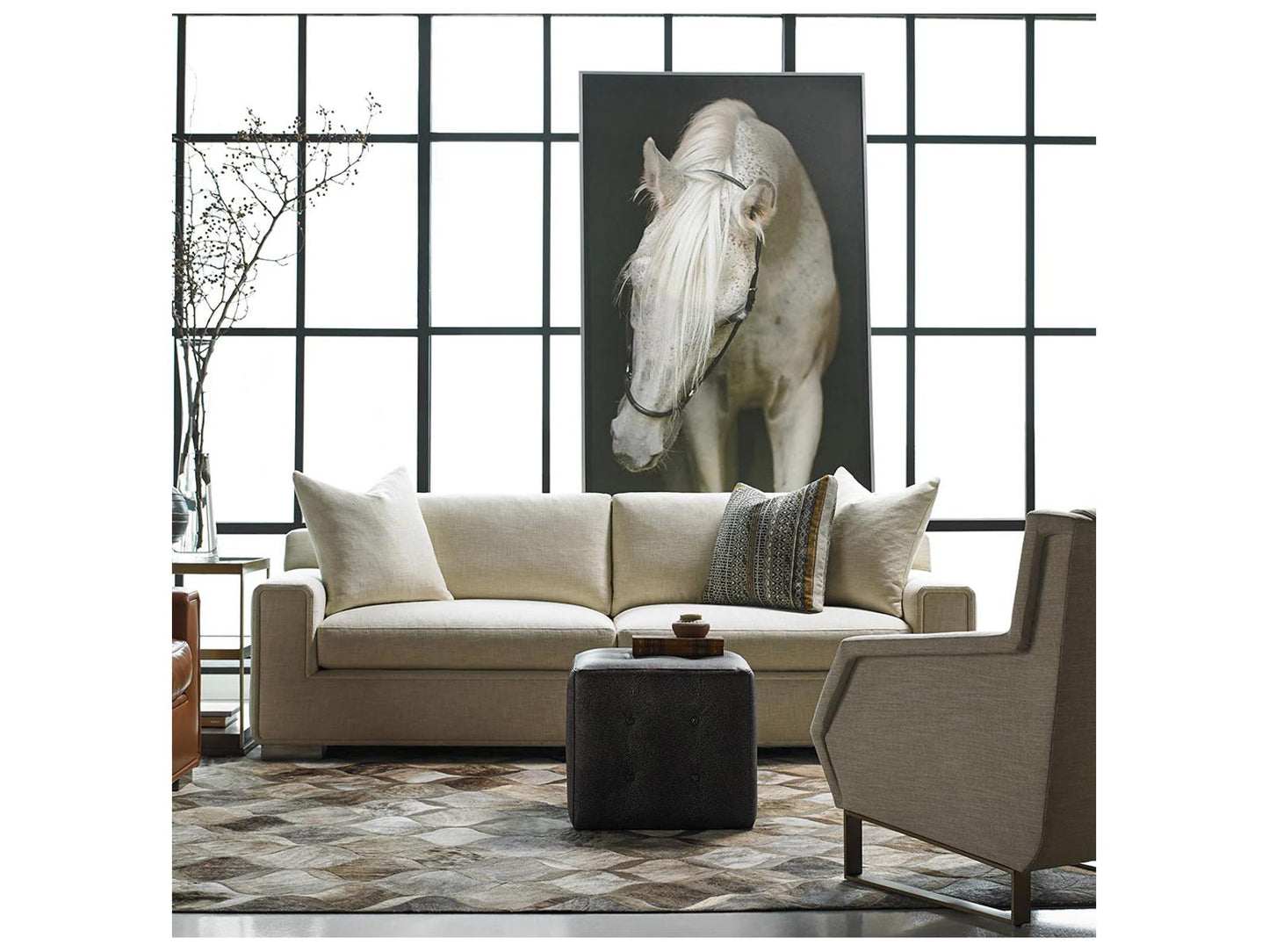 Hinson Park 3-Seat Upholstered Sofa with Square Arms