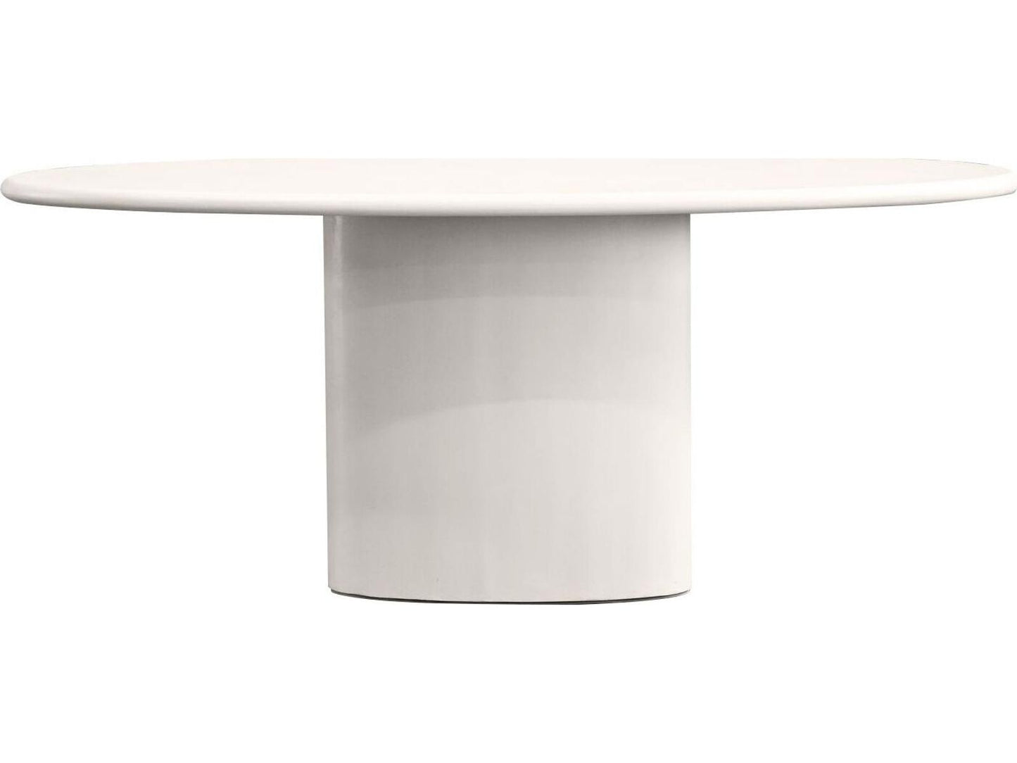 Tugg 78-Inch Oval Dining Table in Ivory Tusk Microskin