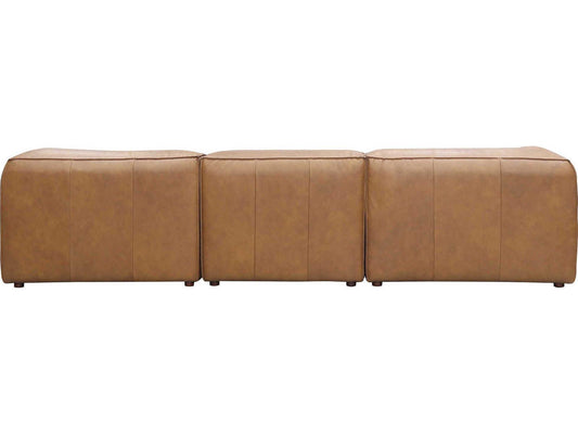 Form 5-Seat Modular Brown Leather Sectional Sofa