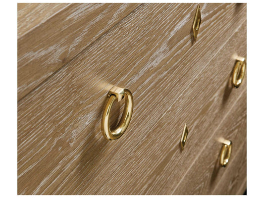 Ventura Beige Oak Wood Double Dresser