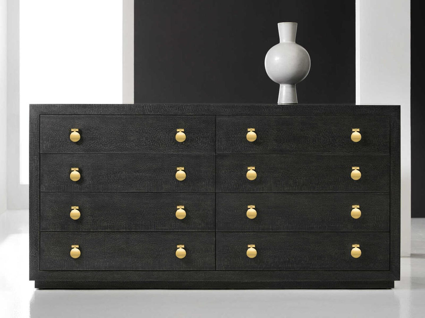 Mirage Double Dresser in Black Lacewood and Oak