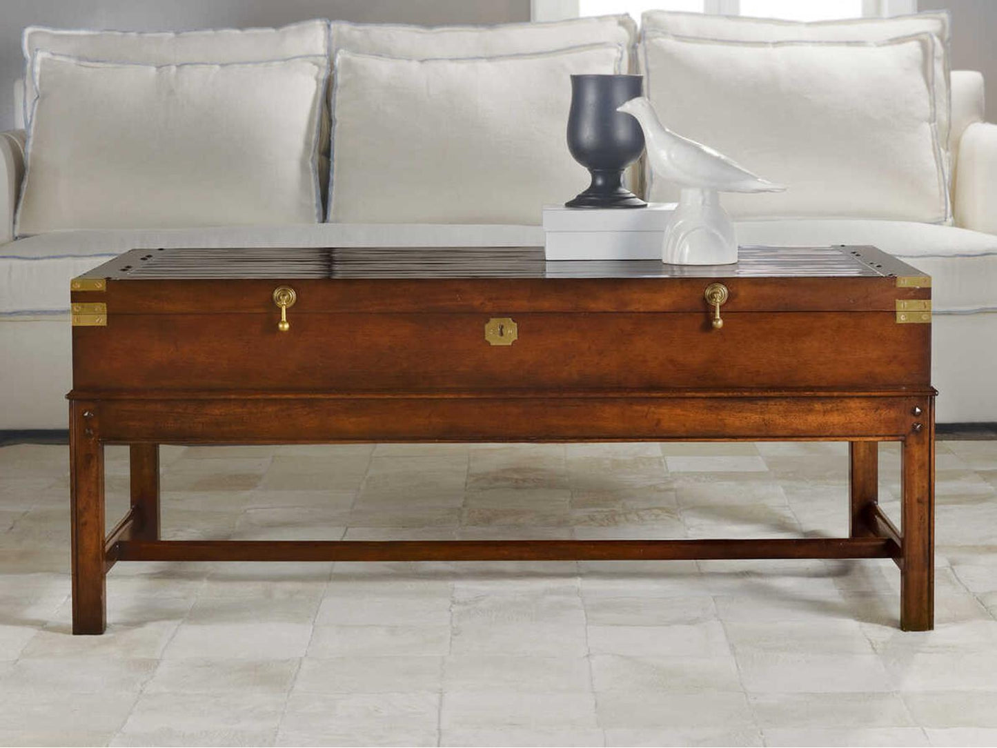 Bagatel Rectangular Distressed Fruitwood Coffee Table