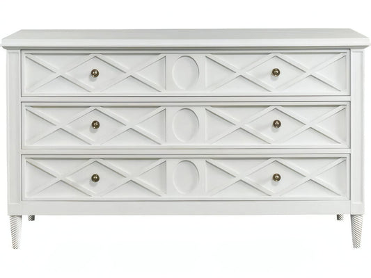 Silhouette 3-Drawer Maple Wood Dresser with Antique Metal Pulls