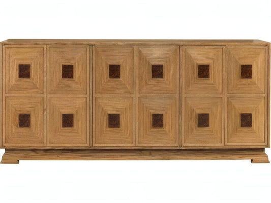 Letitia 80 Inch Burlwood Natural Oak Sideboard
