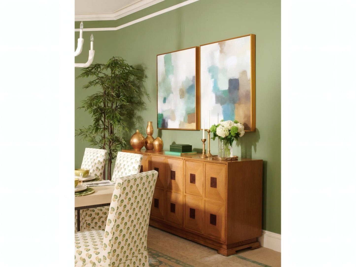 Letitia 80 Inch Burlwood Natural Oak Sideboard
