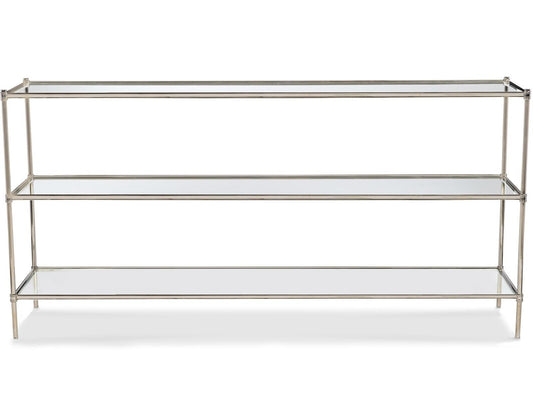Nova Refined Nickel and Glass Console Table