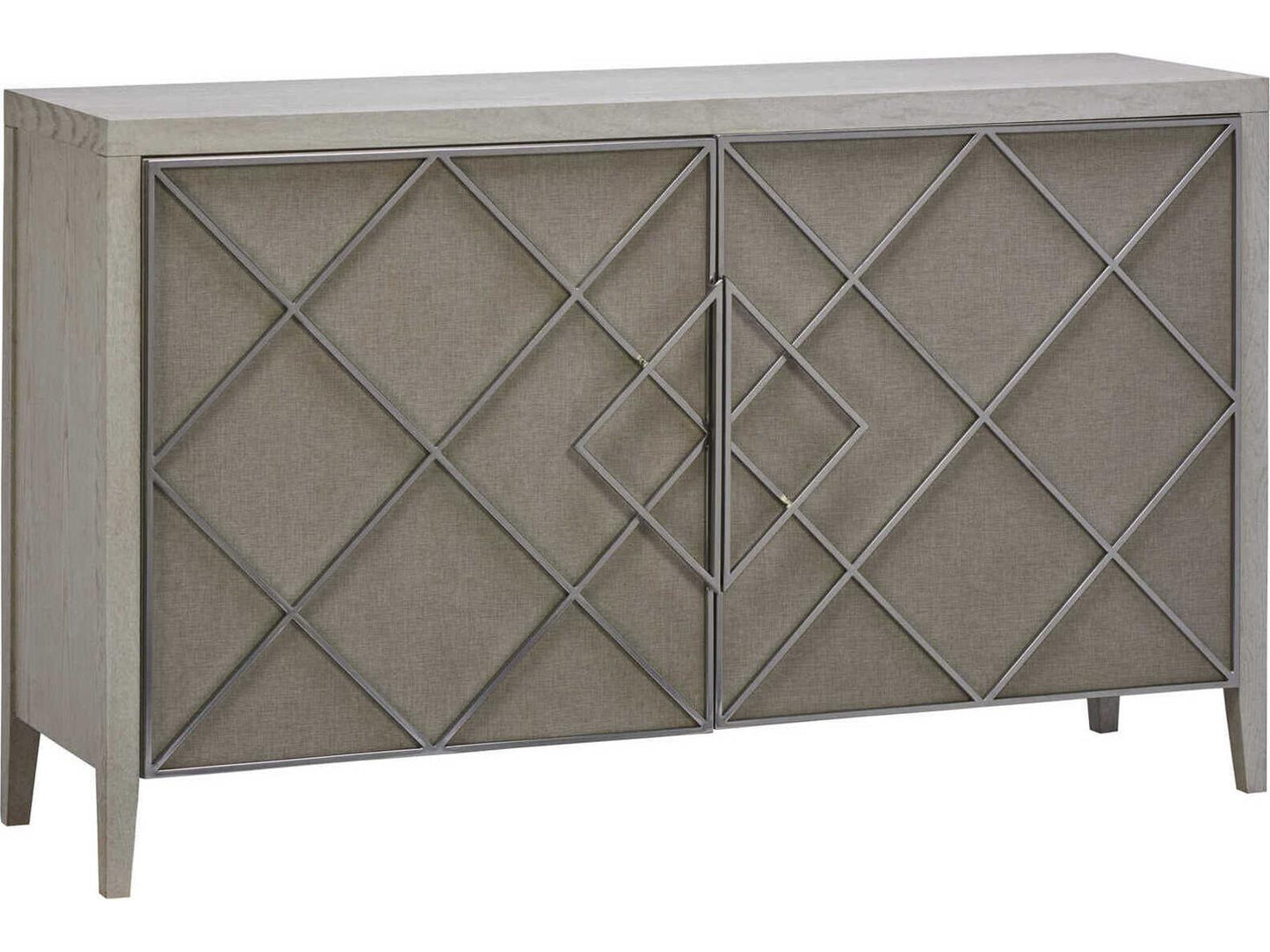 Ensemble Credenza Sideboard with Ash Veneer and Linen Wrapped Doors