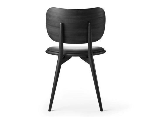 The Dining Chair Black Lacquered Beech with Black Leather