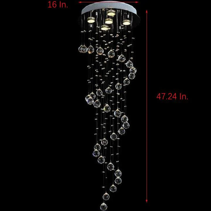 Modern Spherical Crystal Contemporary Chandelier