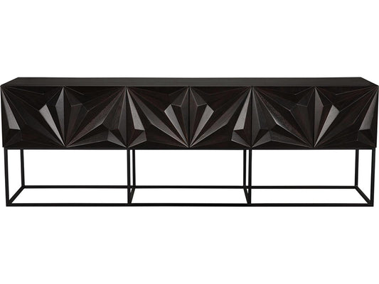 Zurich Rectangular Wood Ebony Walnut Console Table