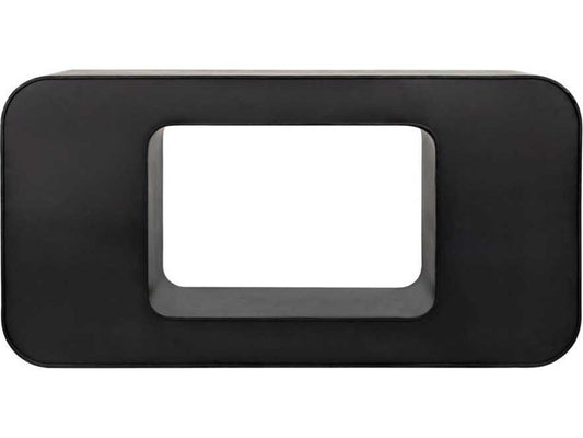Shylock Rectangular Metal Console Table in Matte Black