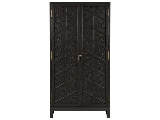 Maharadscha Small Armoire in Pale Mahogany with Matte Black Base