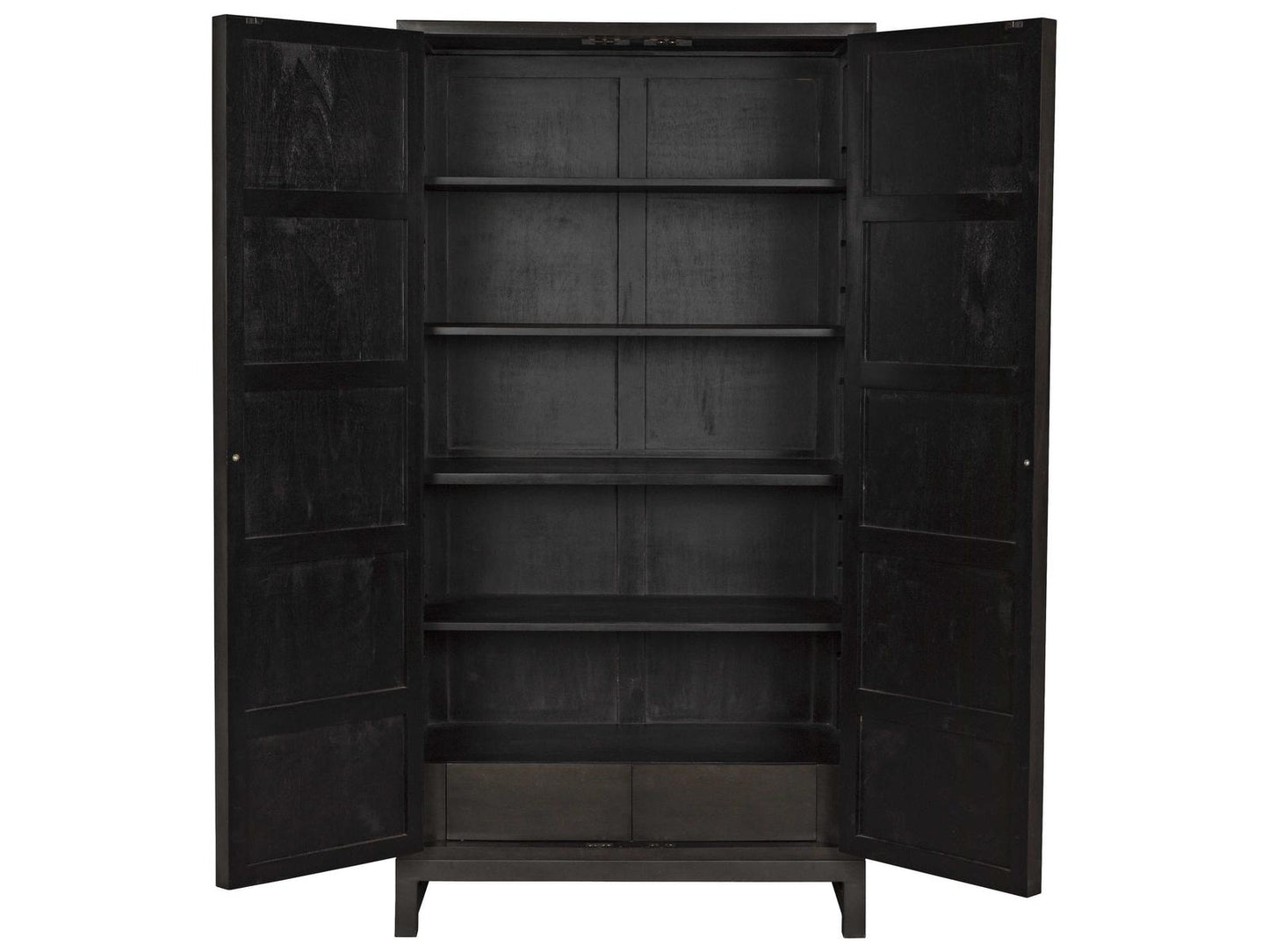 Maharadscha Small Armoire in Pale Mahogany with Matte Black Base