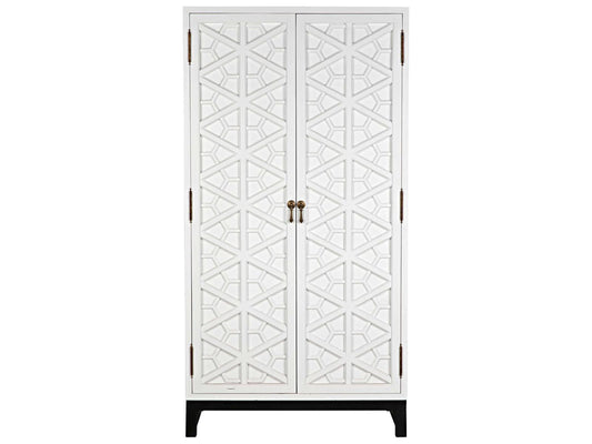 Maharadscha Small Hutch in Solid White with Matte Black Base