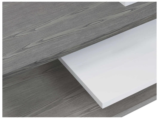 Rectangular Wood Grey & White Coffee Table