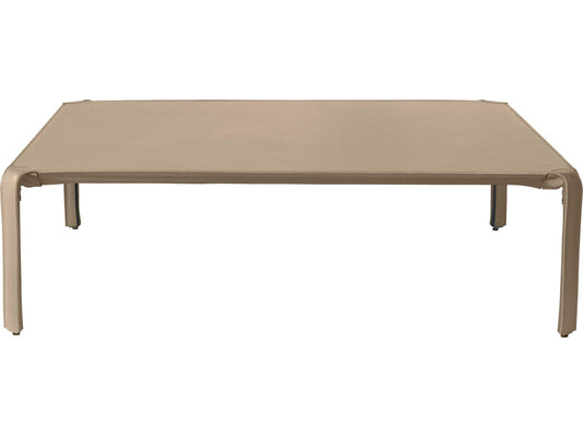 Libro Square Leather Taupe Coffee Table