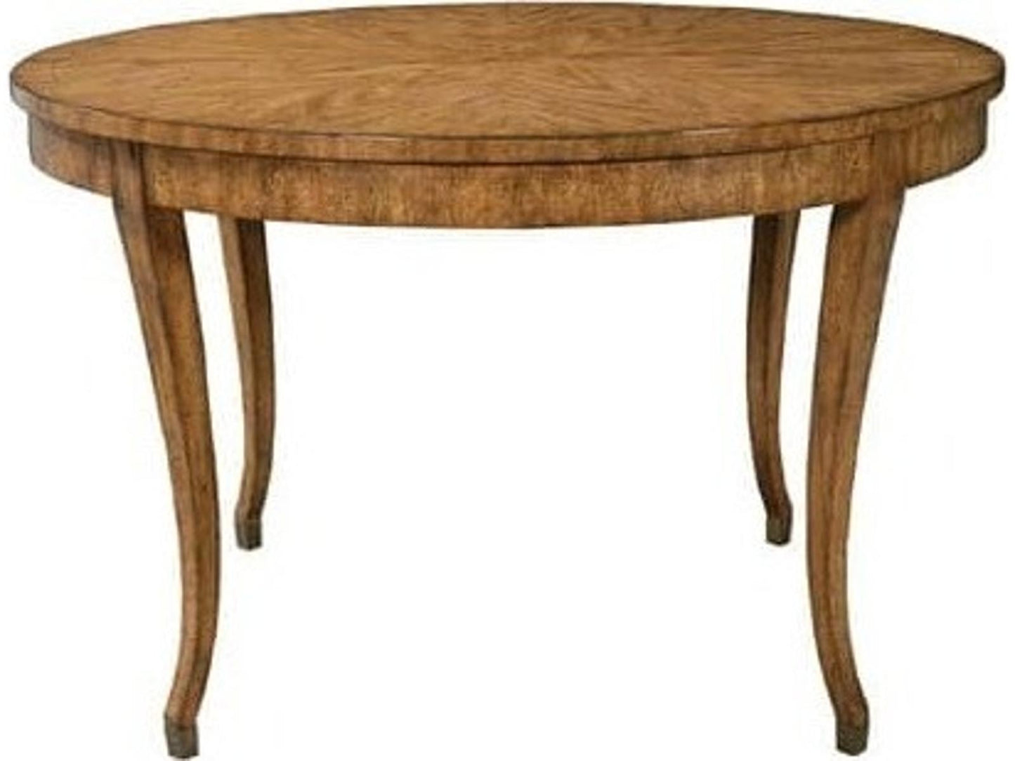 Biedermeier 48-Inch Round Extension Dining Table in Artisan Mahogany