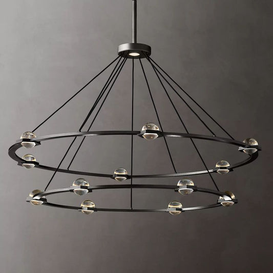 Cosmor Two-tier Round Chandelier 60"