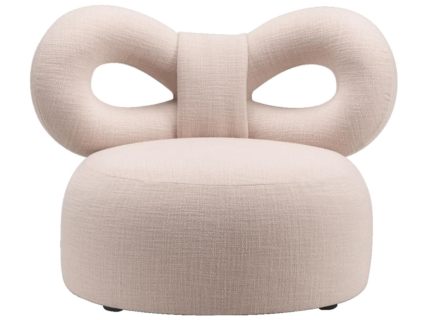 Ribbon Pink Fabric Accent Chair by Nika Zupanc