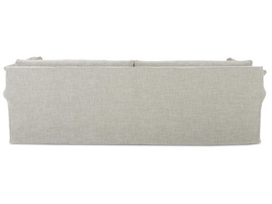 Freya 110-Inch 3-Seat Slipcovered Sofa in Gray Upholstered Fabric
