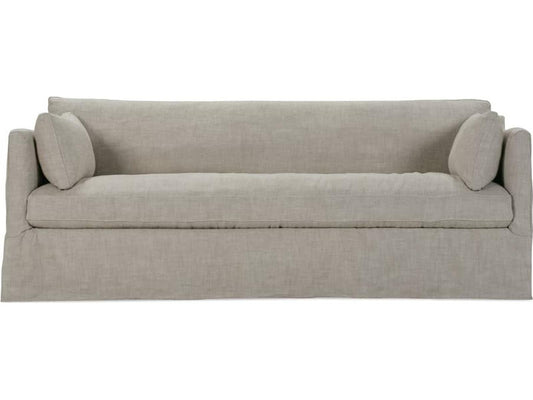Madeline 3-Seat Upholstered Slip Sofa in Natural Gray Linen