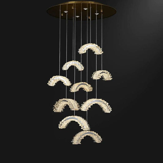 Rocast Crystal Crescent Chandelier