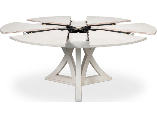 Casual Jupe Extendable Dining Table in Working White Oak
