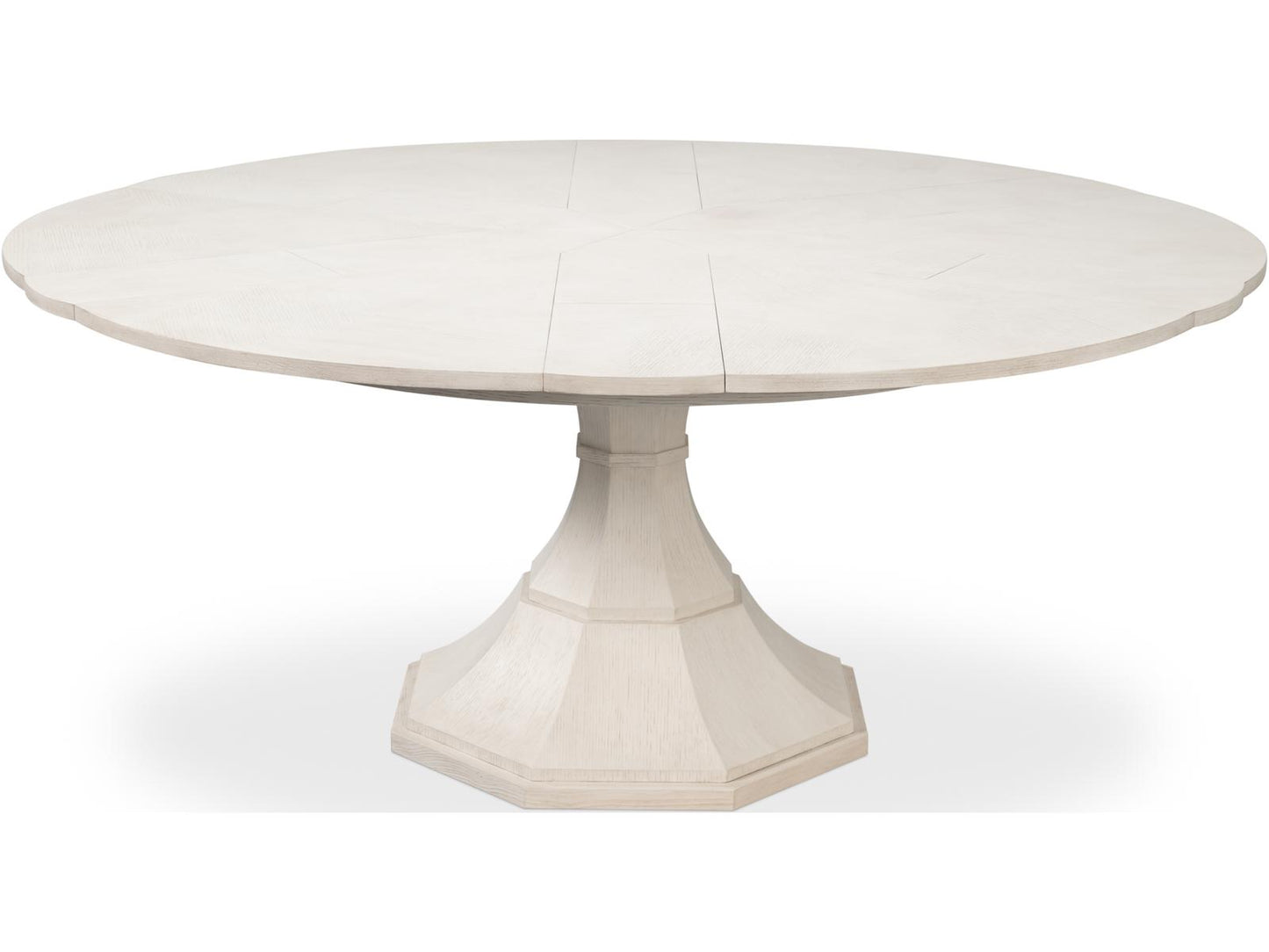 Giselle 55-Inch Round Jupe Dining Table in Working White