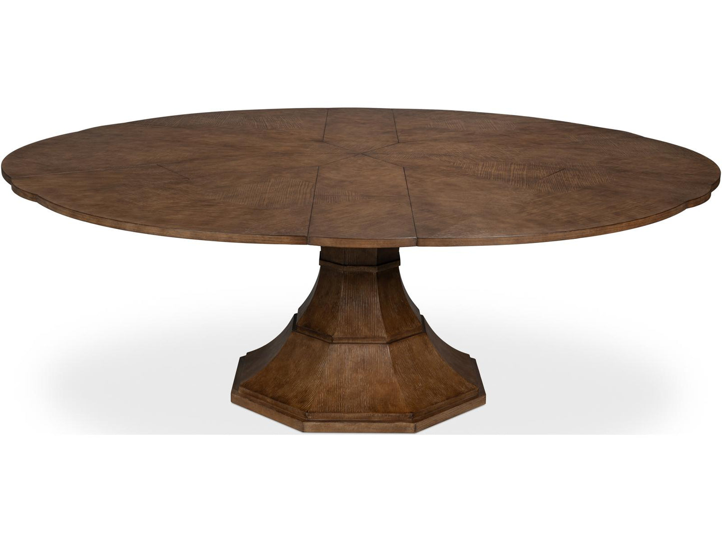 Giselle Jupe Extendable Dining Table in Light Mink Finish