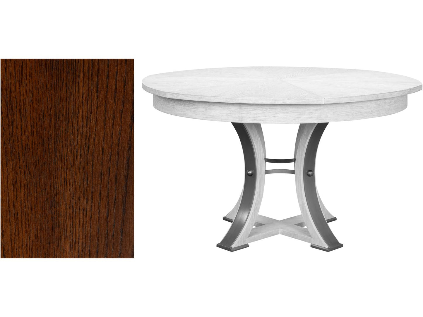 Tower Jupe Expandable Dining Table in Palladio Finish