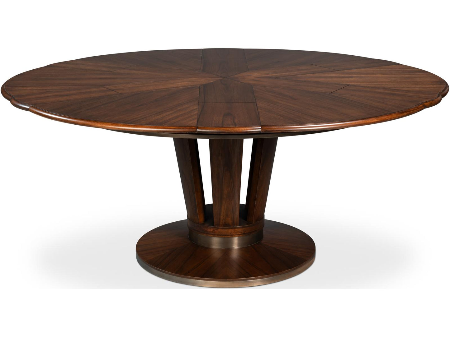 Soho Jupe Round Dining Table in Palladio Paldao Veneer