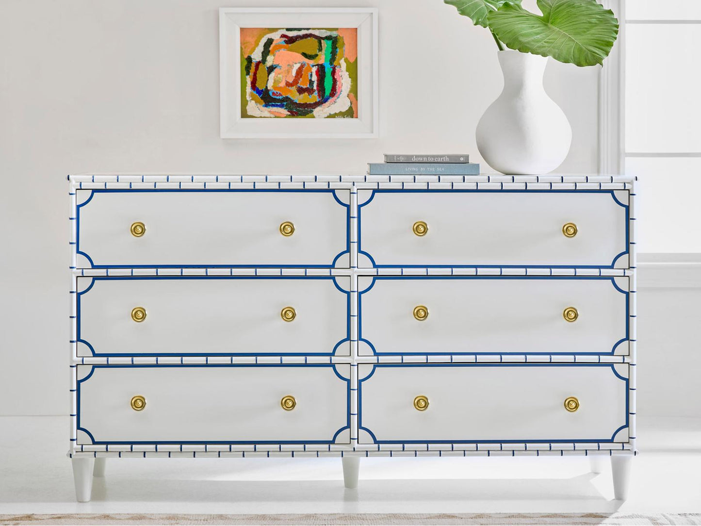 Greenwich 6-Drawers White Double Dresser