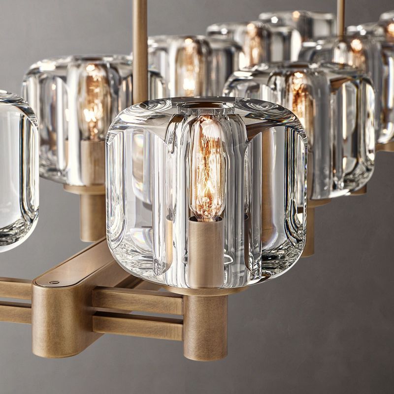 Sebendor Double Linear Chandelier 54"