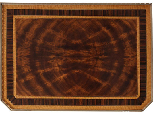 Viscount's Nightstand with Flame Mahogany and Rosewood Banding